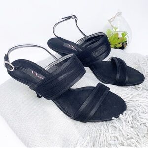 Nina New York Black‎ formal heels jewel buckle 8.5